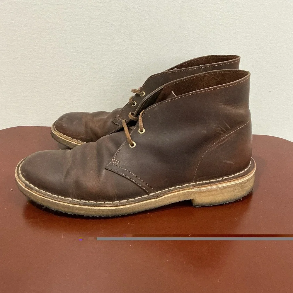 Clarks Originals Desert Boots Mens Size 8 M Brown Leather Chukka Ankle